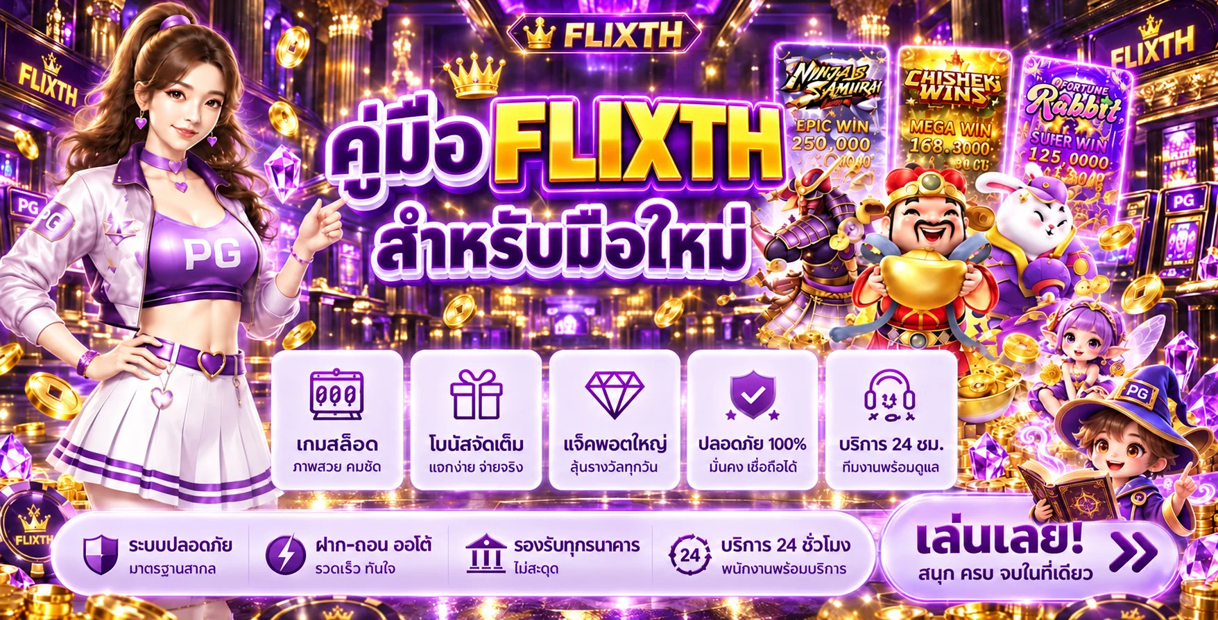 FLIXTH คู่มือมือใหม่ | สมัคร Login และฝากถอน